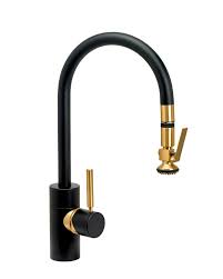 Black And Gold Kitchen Faucet Split Finish Featuring Matte Black And Classic Bronze From Waterstone Faucet Available At Snow Black Kitchen Faucets Bronze Kitchen Faucet Gold Kitchen Faucet