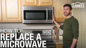 However, we had to reconfigure the cabinet above the stove to make this a reality, and while it may seem daunting at first, it's really just a few easy steps, especially if decide the height you want the microwave to hang above the stove. How To Replace An Over The Range Microwave Lowe S