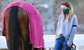 Born, like a boss, on #internationaldayofthegirl. wilde captioned the photo. Olivia Wilde Visits Her Horses After Jason Sudeikis Split