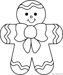 Among the free and unique coloring pages, the one featuring a christmas gingerbread man deserves special mention. Fat Gingerbread Man Coloring Page Coloringall