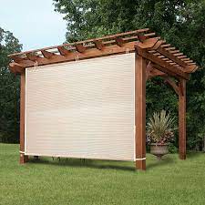 Ez2hang Outdoor Shade Cloth New Design Vertical Side Wall Panel For Patio Pergola Window 6x6ft Wheat Walmart Com In 2021 Outdoor Shade Pergola Shade Pergola