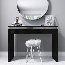 Gabriella Black High Gloss Dressing Table With Diamante Trim Furniture123 Black Dressing Tables White Gloss Dressing Table White Dressing Tables