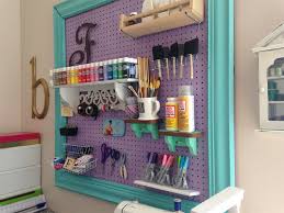 Using a scrap piece of pegboard left over from our laundry room. Craft Room Organization With A Framed Pegboard Southern Couture
