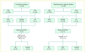 flow chart demonstrating arrhythmia outcome of patients