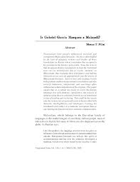 Use * for blank spaces advanced search: Pdf Is Gabriel Garcia Marquez A Malayali Meena T Pillai Academia Edu