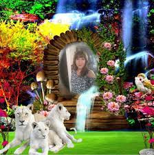 Photo Montage S Result Lion By Water Fall Pixiz Montaje Fotografico Fotomontaje Cuadros De Fotos
