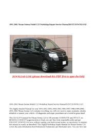 Standard modification fuel tank parameters: Calameo 1991 2002 Nissan Serena Model S23 Workshop Repair Service Ma