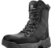 Maelstrom Men's Tactical Work Boots with Side Zipper – Lightweight Leather  Military Style, Comfortable, Durable and Breathable for Outdoors