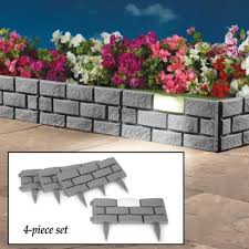 One of the best things about it is its flexibility. Solar Lighted Brick Look Garden Border Flowerbed Border Landscape Edging Yard Gray