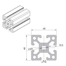 40 Series T Slot Aluminium Extrusion Profile With Images Aluminum Extrusion Extrusion Profile