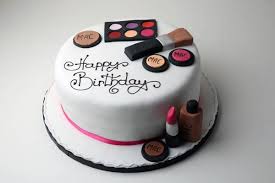 This awesome makeup themed cake was created for a sweet 16 birthday party. Make Up Cake Quigleys
