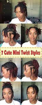 7 Quick And Easy Styles You Can Do With Your Mini Twists Hair Twist Styles Natural Hair Twists Natural Hair Styles Easy