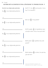 4 Sinif Kesir Sayi Dogrusu Ve Problemler 4 Kesirler Matematik Sinif