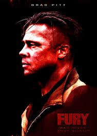 Fury Movie Poster: Brad Pitt Profile