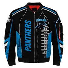Carolina Panthers Bomber Jacket Winter Coat Gift For Men Jack Sport Shop Carolina Panthers Outfit Carolina Panthers Carolina Panthers Jacket