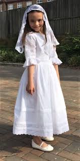 Nina S Dress Of Cotton Broderie Anglaise From Http Zeliesroses Blogspot Co Uk Holy Communion Dresses First Communion Dresses Communion Dresses
