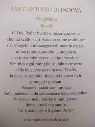 Nel nome del padre e del figlio e dello spirito santo. Preghiera Di Santantonio Da Padova