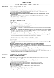 Back Office Resume Samples Velvet Jobs