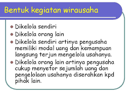 Usaha yang dikelola sendiri memiliki modal yang. Materi Kewirausahaan Entrepreunership L Kewirausahaan Adalah Kelompok Mata