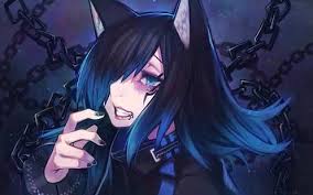 Girl who thinks zodiac signs are a personality trait. Hd Wallpaper Anime Anime Girls Cat Ears Blue Hair Black Hair Blue Eyes Wallpaper Flare