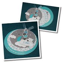 Faire Part Naissance Rond Lune Et Loup Faire Part Fait Main Naissance Faire Part De Naissance Faire Part Fait Main