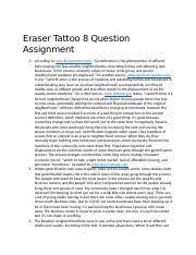 The tattoo is a representation of their love and friendship. Eraser Tattoo Eraser Tattoo 8 Question Assignment 1 According To Www Brownstoner Com U201cgentrification Is The Phenomenon Of Affluent Folks Moving Course Hero