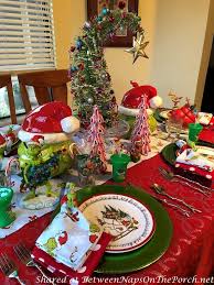 A Whimsical How The Grinch Stole Christmas Table Setting In 2020 Grinch Christmas Decorations Christmas Table Settings Christmas Table