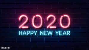 Download Premium Vector Of Neon Pink Happy New Year 2020 Wallpaper Vector Happy New Year Wallpaper Happy New Year Images Happy New Year
