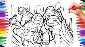 Boredom loses and epic fun wins when your little one brings donnie, leo, mikey and raph to life in this awesome coloring pack! Teenage Mutant Ninja Turtles Coloring Pages How To Draw Tmnt Tmnt Coloring Book Youtube