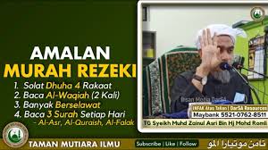 Ini adalah bonus kepada peserta kelas online rahsia tembus hijab penutup rezeki. Tuan Guru Sheikh Muhd Zainul Asri Amalan Murah Rezeki Youtube
