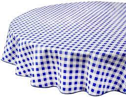 60 inch round tablecloths plastic. Amazon Com Vinyl Tablecloth Round Tablecloths Plastic Tablecloth Indoor Outdoor Blue Tablecloth Checkered 60 Round Kitchen Dining