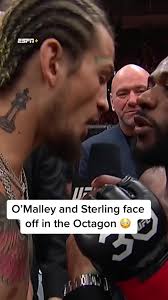 #AljamainSterling called #SeanOMalley into the #Octagon after his win at  #UFC288 😬 #mma #faceoff #ufc