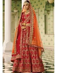 Cherry Red Bridal Lehenga Choli With Double Dupatta Party Wear Lehenga Beautiful Bridal Dresses Bridal Lehenga Choli