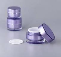 Customized Golden Color Cosmetic Logo Customized Cosmetic Jar Private Label  PETG Luxury Cosmetic Jars