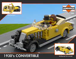 C09 1930 S Convertible By Labronco Brick Designs Lego Https Rebrickable Com Mocs Moc 27558 Lego Cars Lego Military Lego Creations