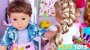 Dolls get hair cut, hair washed and hair styled! Baby Doll Hair Cut Shop Hairstyles Salon Toys Ø¯ÛŒØ¯Ø¦Ùˆ Dideo