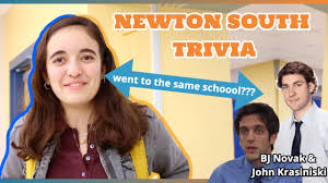 Novak as their respective characters, jim halpert and ryan howard. Newton South High School Trivia Bj Novak And John Krasinski Olympic Sized Pool Youtube