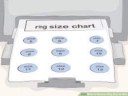 Compare the measurement to a sizing chart. Male Ring Size Chart Us