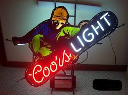 Coors Light Snowboard Neon Sign