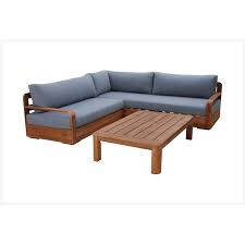 Mimosa Mandala Timber Corner Lounge Setting Bunnings Warehouse Outdoor Furniture Outdoor Sectional Sofa Timber
