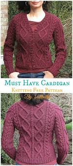 Show off your skills with intricate designs and cable work or stick to the simpler stitches and focus on creating cozy and. Must Have Cable Cardigan Knitting Free Pattern Women Cardigan