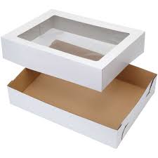 Baking cups and cupcake liners. 19 X 14 Inch White Cake Boxes With Windows 2 Count Wilton