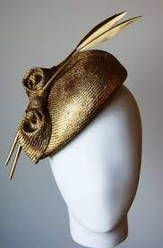 Esther Louise Matthews Millinery Horse Racing Millinery Www Furlongfashion Com Gold Hat Occasion Hats Hats For Women Wedding Hats For Guests