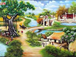 Tranh gạch đồng quê - Thế giới tranh Việt Nam