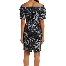 Alton Gray Womens Floral Textured Sheath Dress