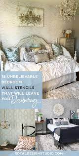 Wake up those bedroom walls with some dreamy decorating ideas. 18 Unbelievable Bedroom Wall Stencils That Will Leave You Dreaming Royal Design Studio Stencils