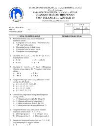 Rabu 2 desember 2020 0828 wib tweet. Soal Pilihan Ganda Materi Matematika Bilangan Kelas 7 Jawabanku Id