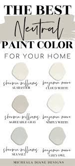 It's soft beige color provides a calming backdrop for your master bedroom and promotes a cozy, comfy feeling. Neutral Paint Colors My Home Paint Colors Micheala Diane Designs