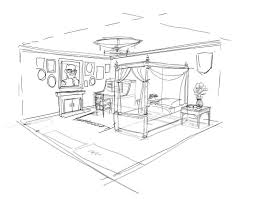 The app measures the room … Drawing A Room 8 8 Perspective Art Drawing Interior Easy Drawings
