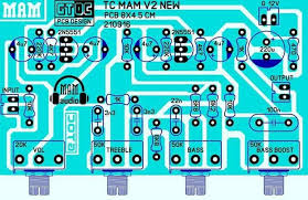 The layout pattern on a pcb can make it susceptible to radiated noise. Pcb Tone Control Mam V2 New Electronics Circuit Electronic Circuit Design Audio Amplifier